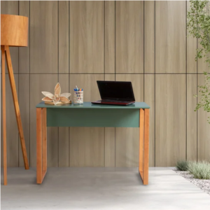 Escrivaninha Vicenza 110cm Natural/Off White – Sem Gavetas