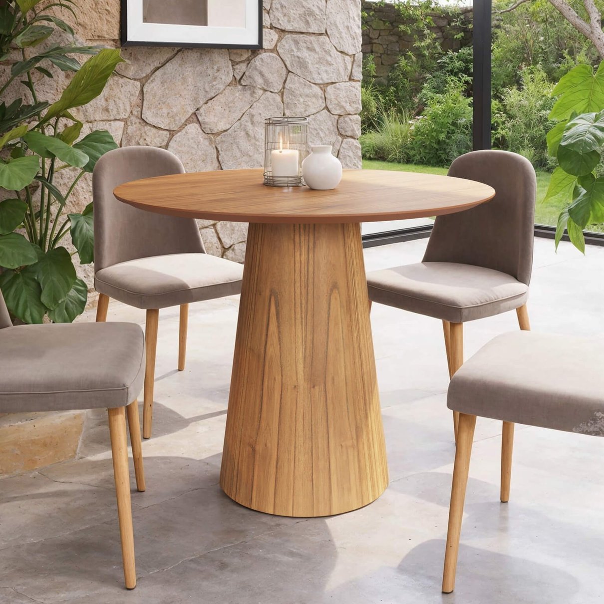 mesa de jantar redonda 100cm mel cinna mudeso 1