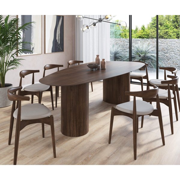 mesa de jantar organica 120x270cm castanho 1