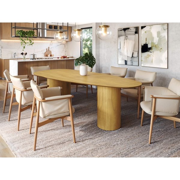 mesa de jantar organica 120x270cm damasco 1