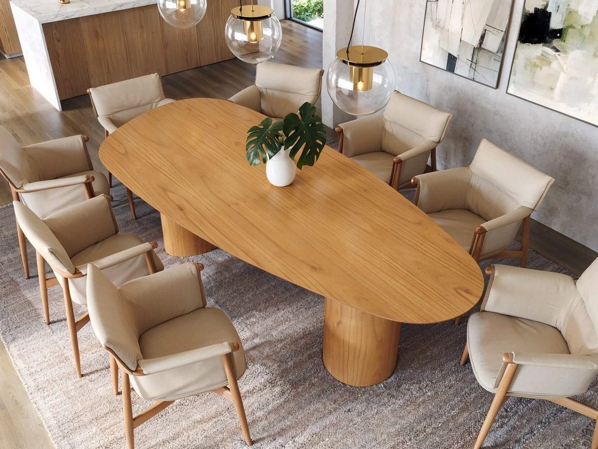 mesa de jantar organica 120x270cm mel 2