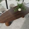 mesa de jantar organica 120x240cm castanho 2