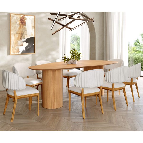 mesa de jantar organica 120x240cm mel 1