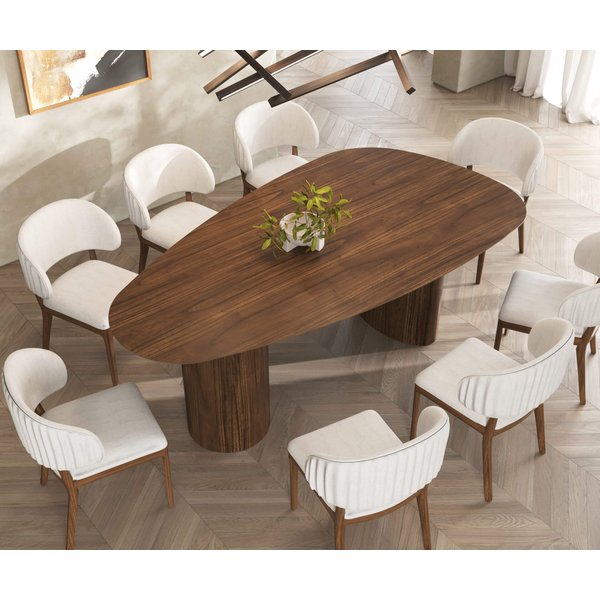 mesa de jantar organica 120x220cm castannho 2