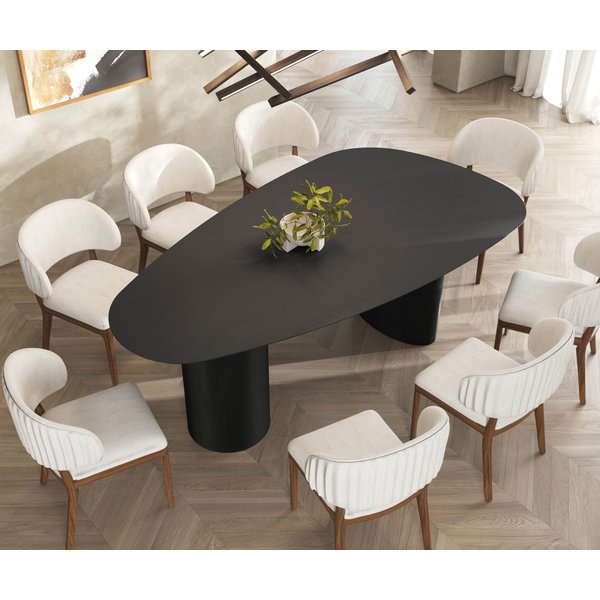 mesa de jantar organica 120x220cm ebano 2