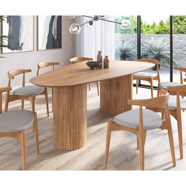 mesa de jantar organica 120x220cm mel 1