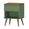 mesa de cabeceira wood verde musgo
