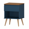 mesa de cabeceira wood azul