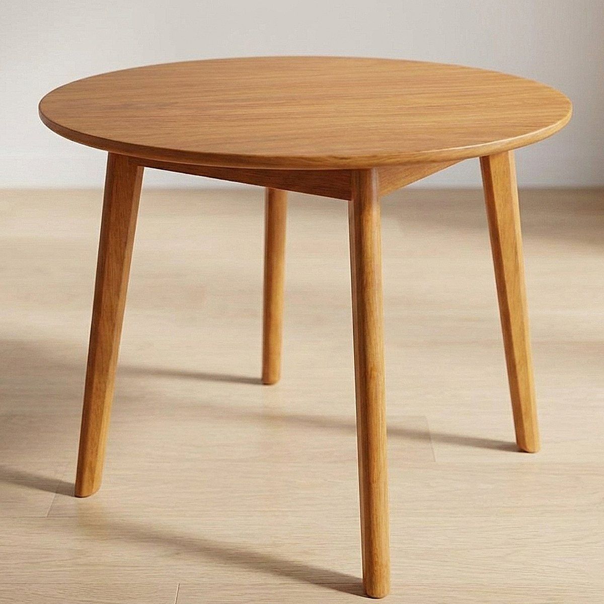 mesa de jantar redonda com vidro 100cm mel cinna mudeso 1