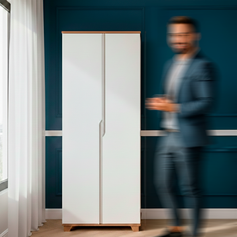 Armário Multiuso Vênus 2 Portas Natural/Branco